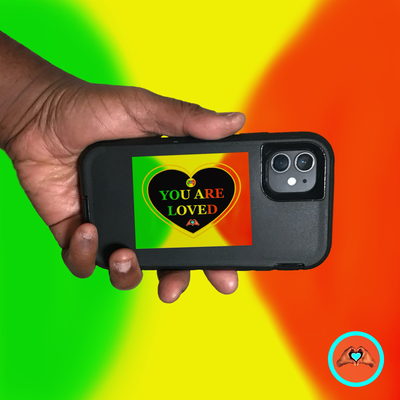 One Love Vinyl Heart Sticker 2