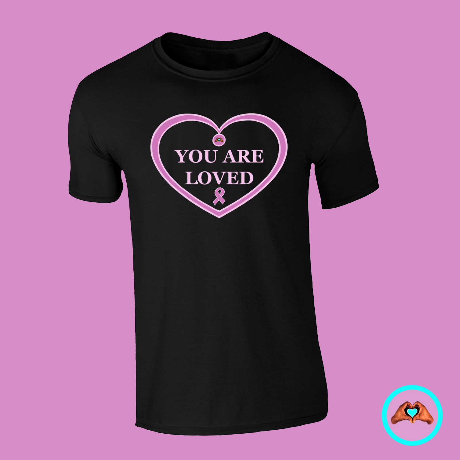 Breast Cancer Awareness Heart-Shaped T-Shirt