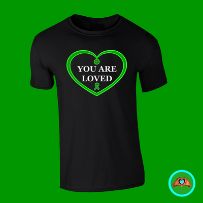Mental Health Awareness&quot;You Are Loved&quot;  Heart-Shaped T-Shirt