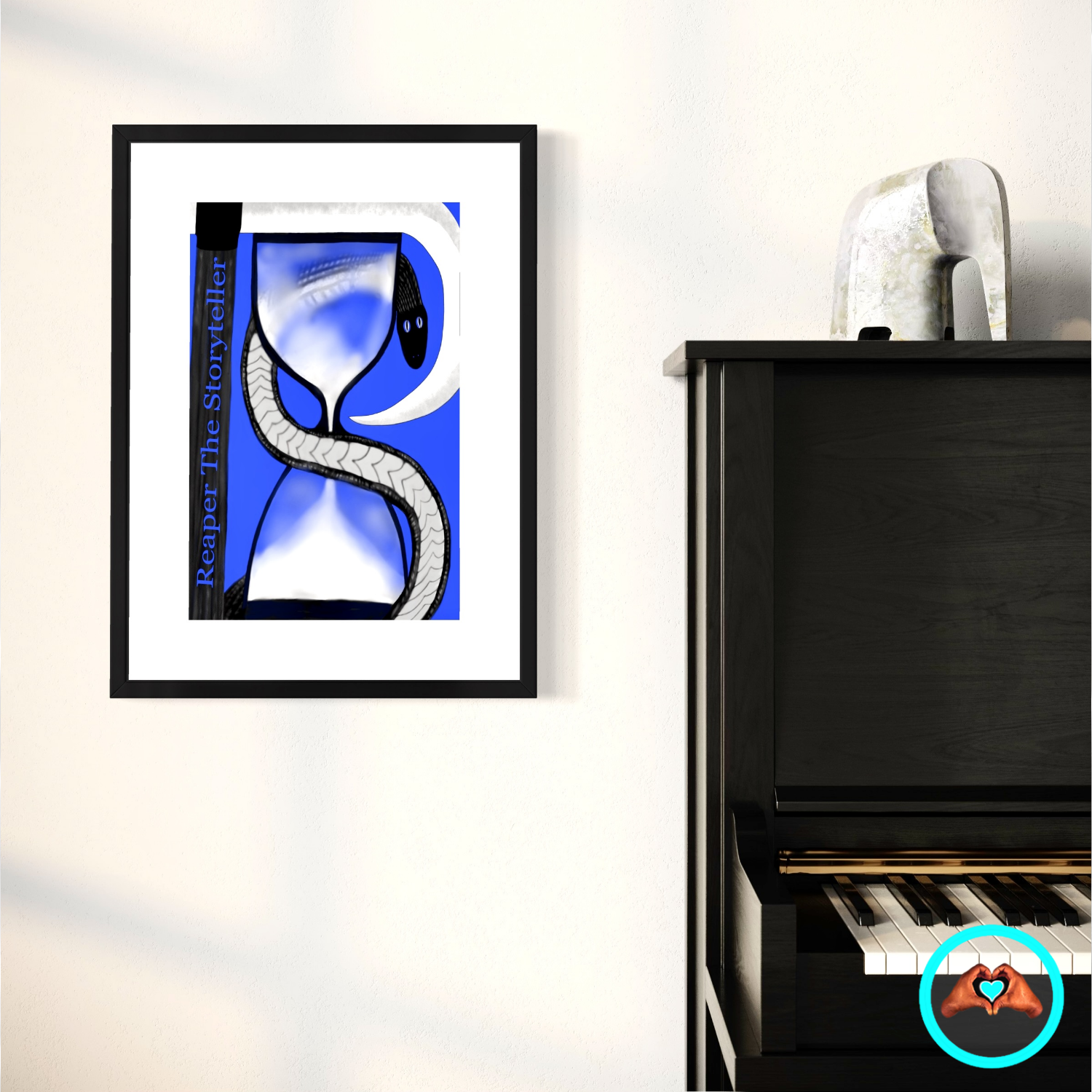 Reaper The Storyteller Logo Luster Print in sizes 11 × 17