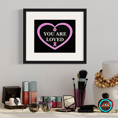 &quot;You Are Loved&quot; Heart Luster Print 8x10