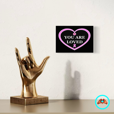 Cancer Awareness Heart Luster Print 5 × 7