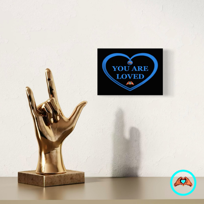Blue Passion Heart Luster Print 5 × 7