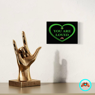 Green Passion Heart Luster Print 5 × 7