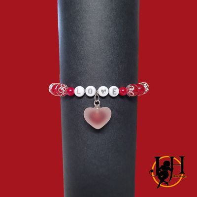 Red &amp; Silver Heart Bracelet