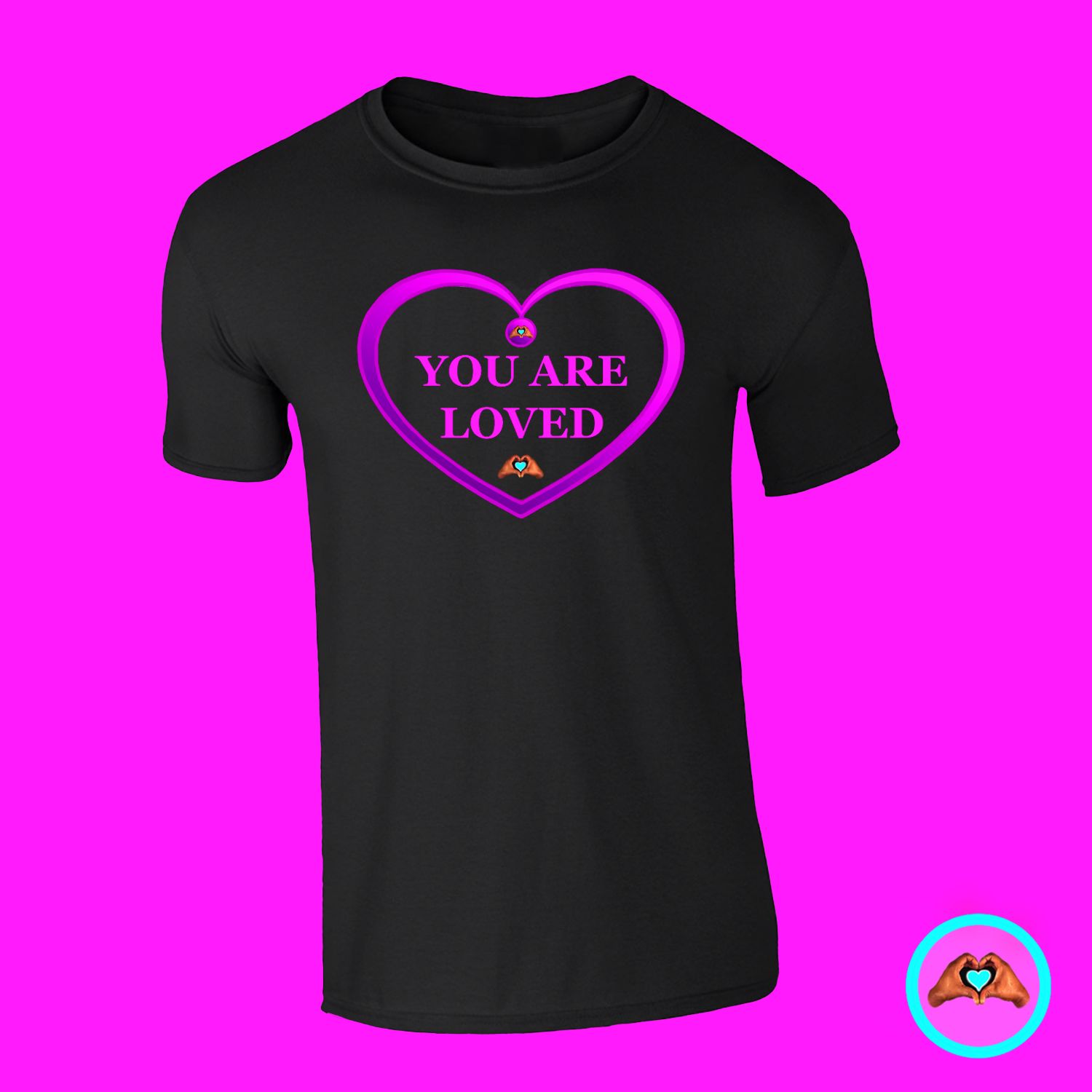Light Purple &quot;You Are Loved&quot; Heart-Shaped T-Shirt