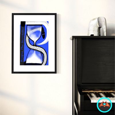Reaper The Storyteller Logo Luster Print in sizes 11 × 17