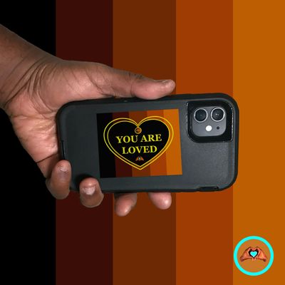 Melanin Love Vinyl Heart Sticker