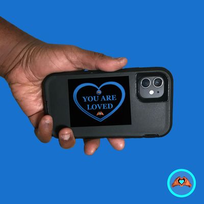 Blue Passion Vinyl Heart Sticker