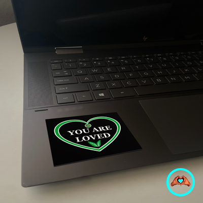 Plant-Based “You Are Loved” Heart Vinyl Sticker