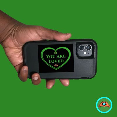 Green Passion Vinyl Heart Sticker