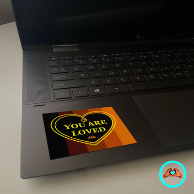 Melanin Love "You Are Loved"  Heart Vinyl Sticker