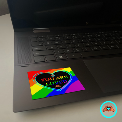 Pride "You Are Loved" Heart Vinyl Sticker