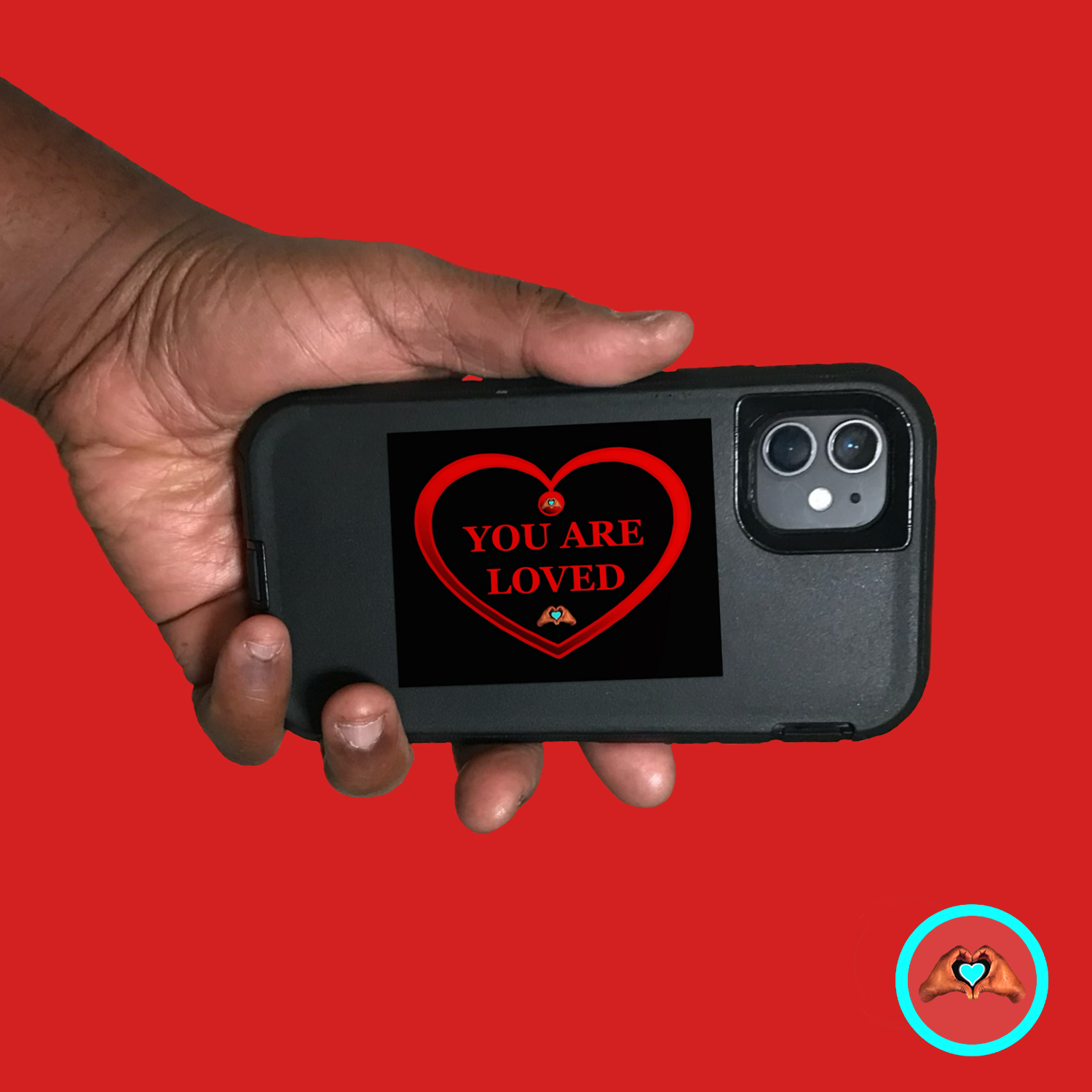 Red Vinyl Heart Sticker