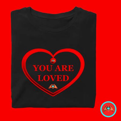 Red "You Are Loved" Heart T-Shirt
