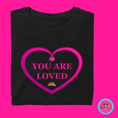 Pink “You Are Loved” Heart T-Shirt