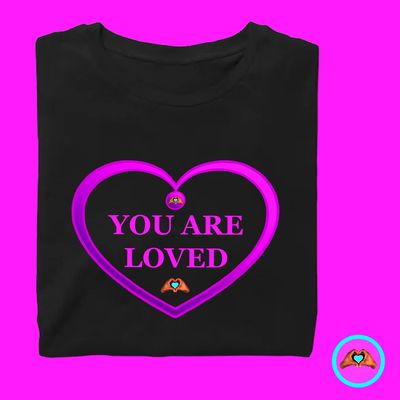 Light Purple "You Are Loved" Heart T-Shirt