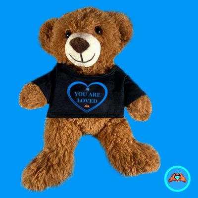 Blue "You Are Loved" Heart Teddy Bear