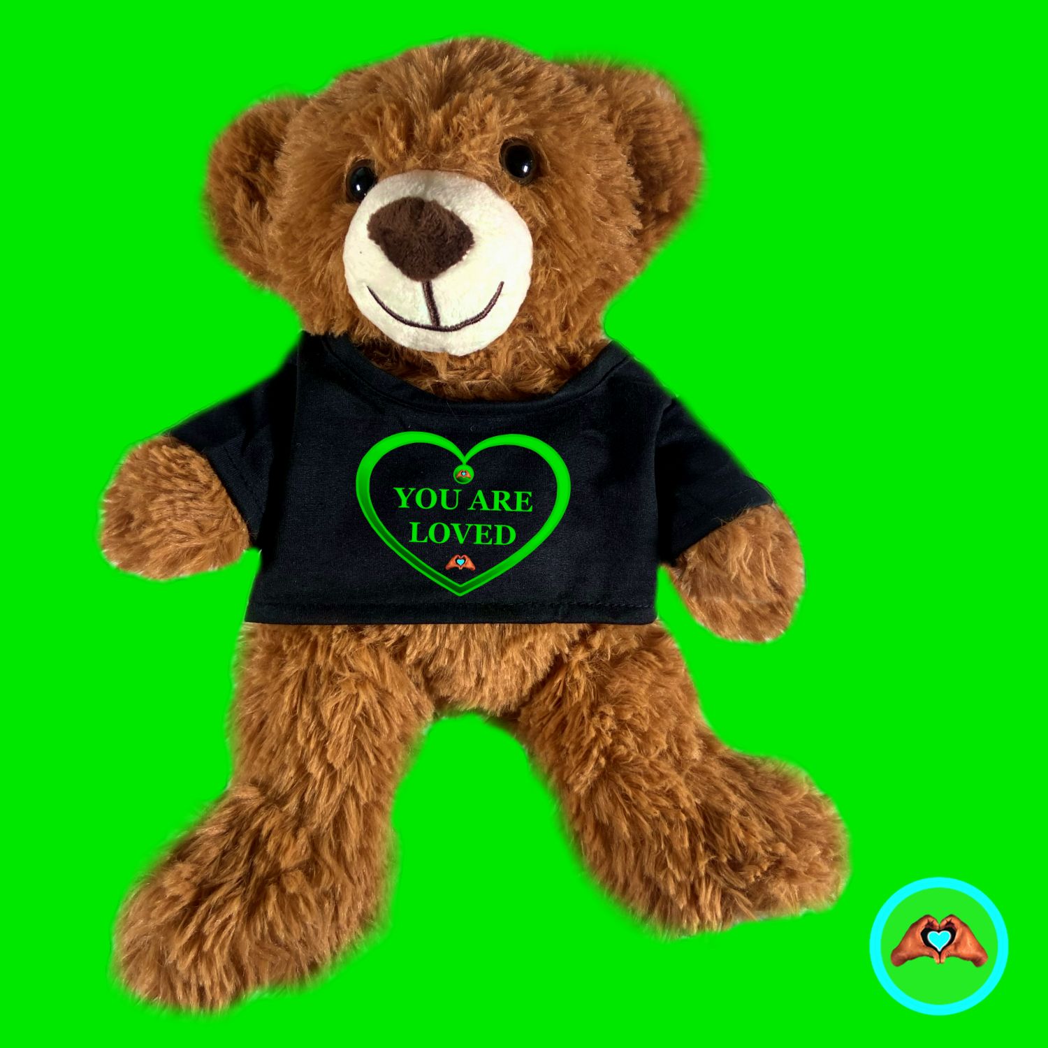 Green Heart Teddy Bear