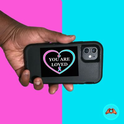 SIDS Awareness Vinyl Heart Sticker