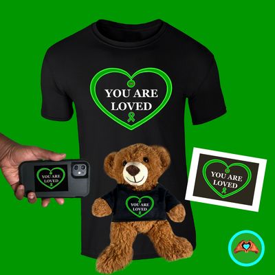 Mental Health Awareness "You Are Loved" Heart Bundle
