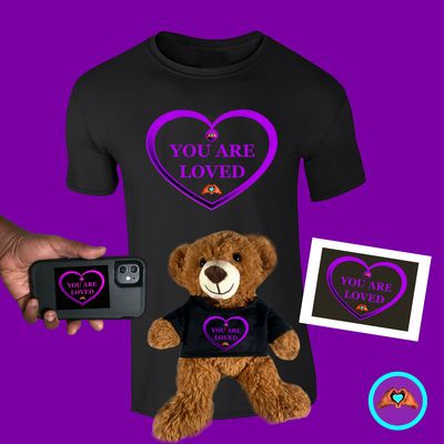 Purple "You Are Loved" Heart Bundle
