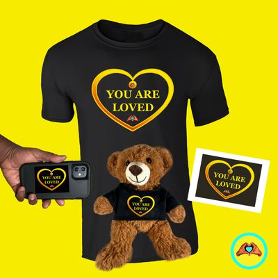 Yellow "You Are Loved" Heart Bundle