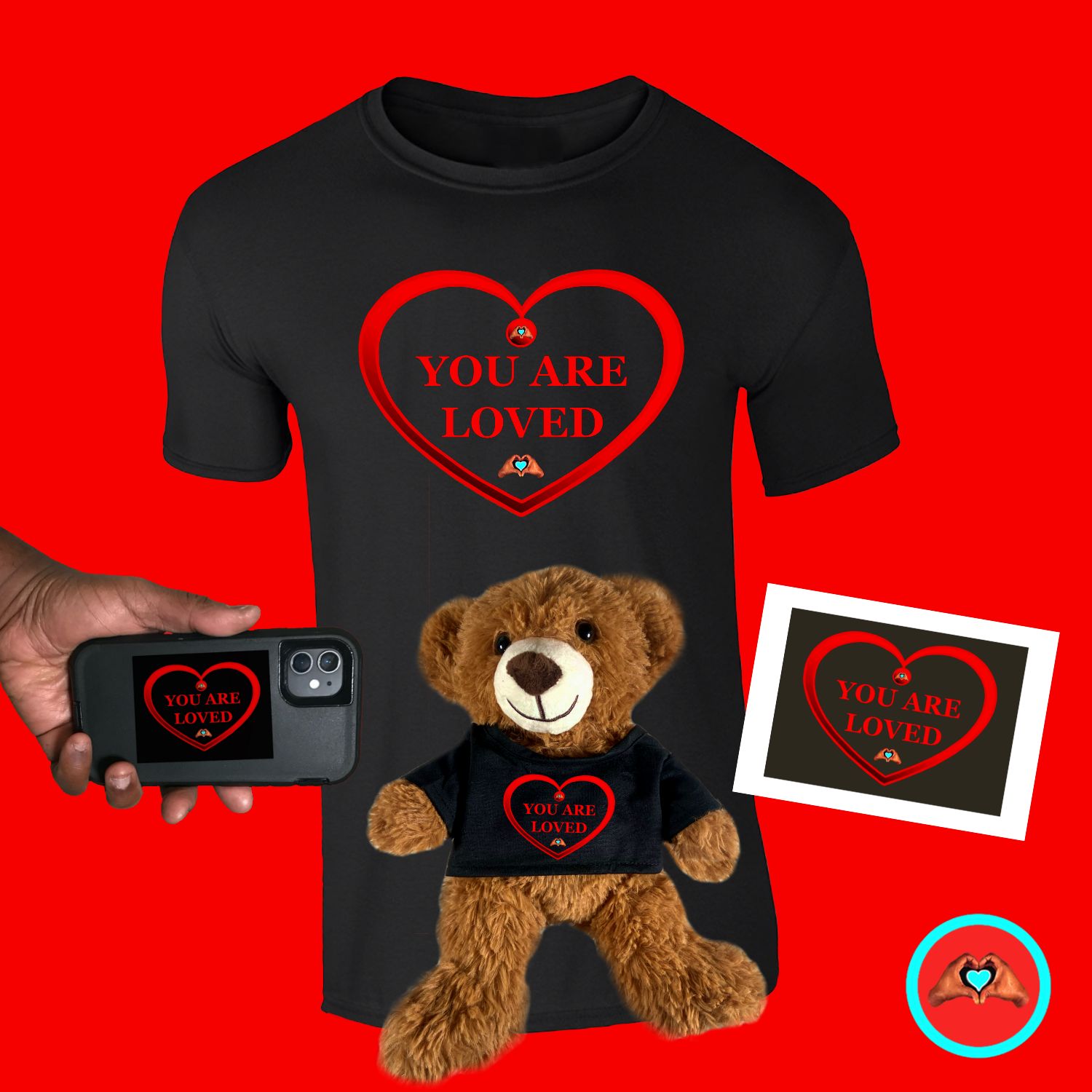 Red "You Are Loved" Heart Bundle