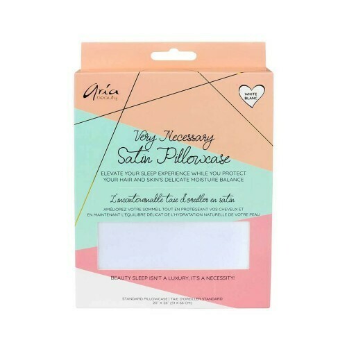 Aria Beauty Satin Pillowcase - White Aria Beauty Satin Pillowcase - White