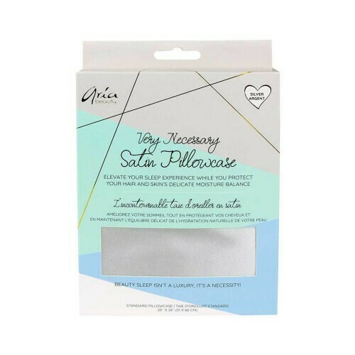 Aria Beauty Satin Pillowcase - Silver Aria Beauty Satin Pillowcase - Silver