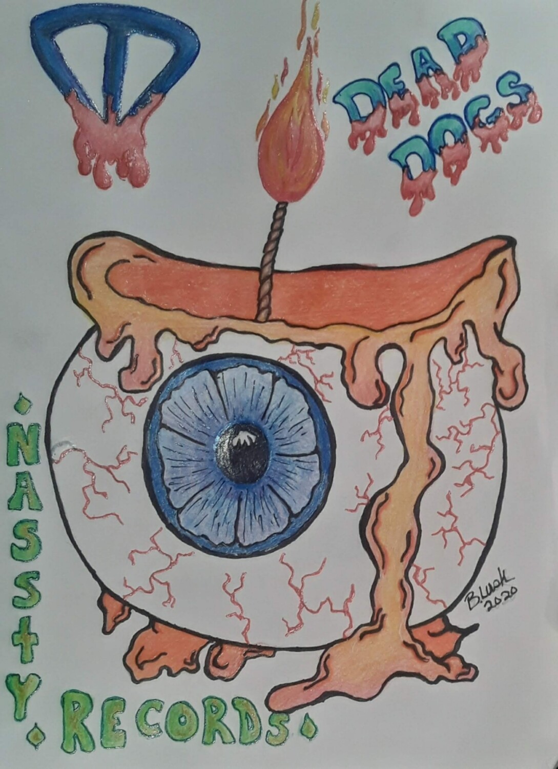 T-shirt melting eye (Nassty Records DD)