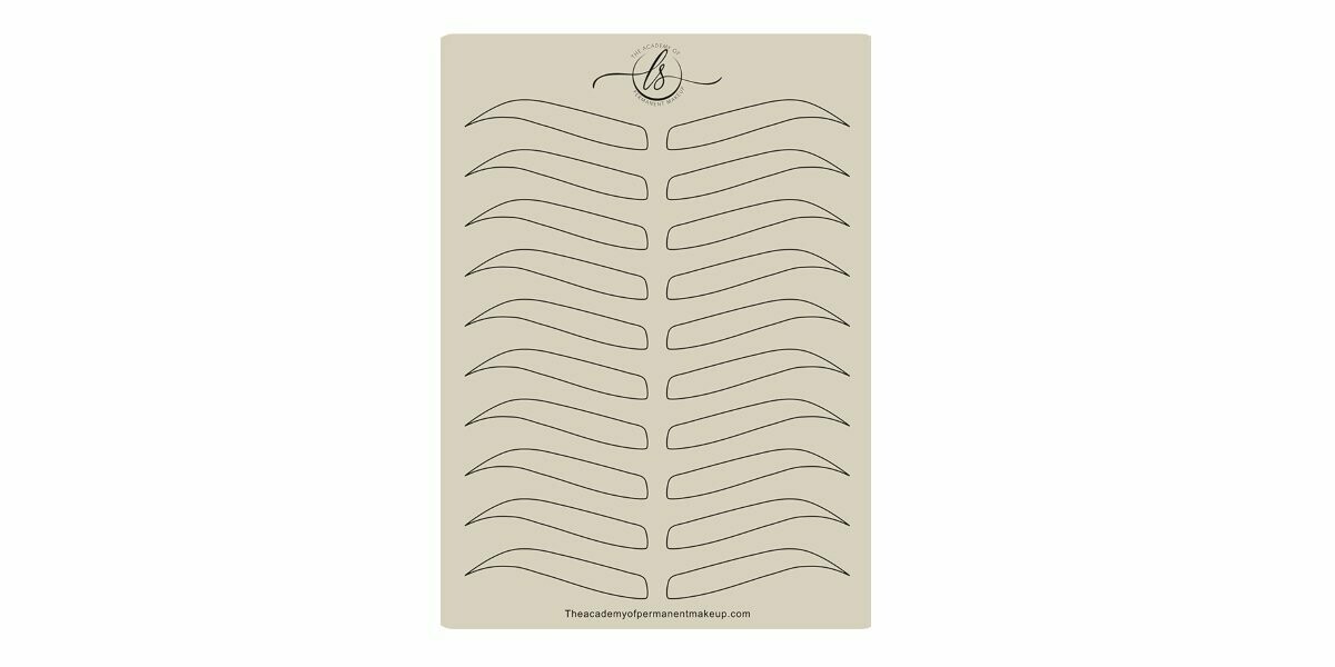 Individual Single Sided Premium Microblading Practice Skin (Black)