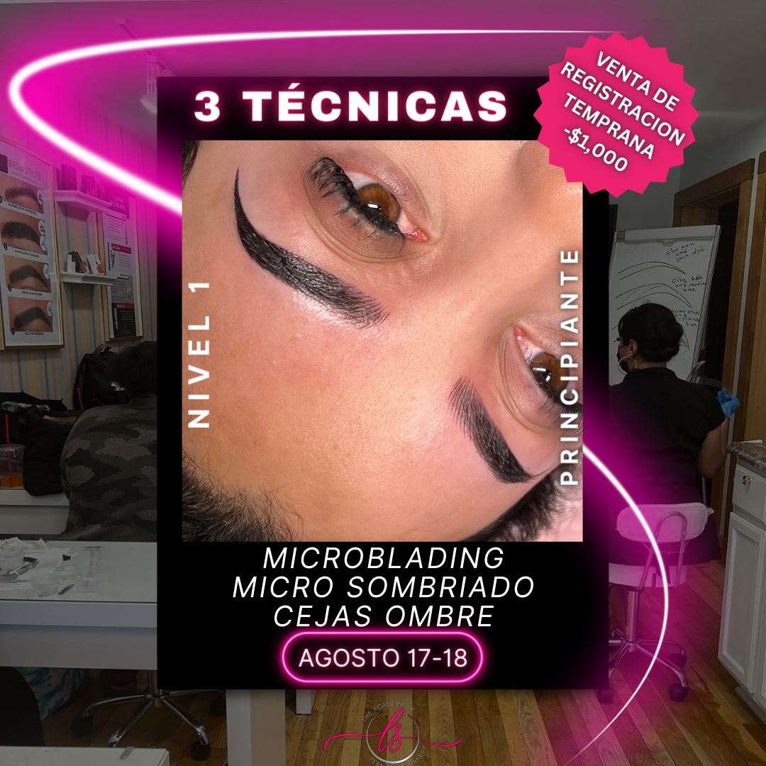 Agosto 17-18: Maquillaje Permanente curso de Cejas (Nivel 1)