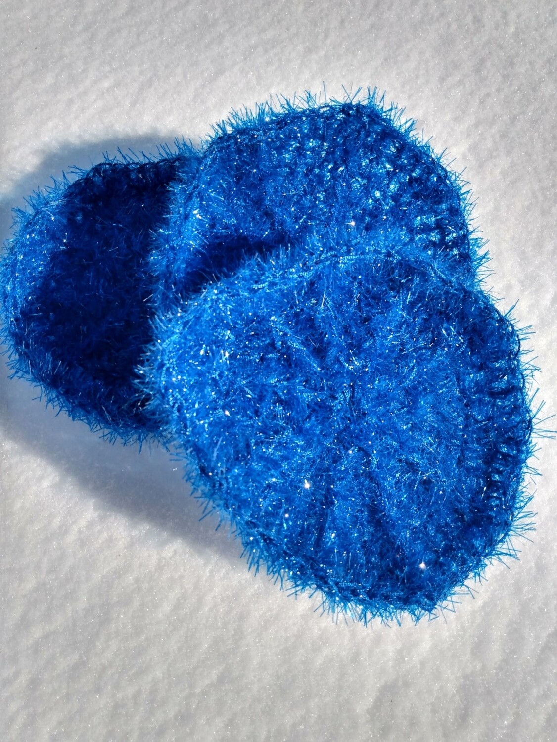Crocheted Sanddollar Scrubbie Dark Blue
