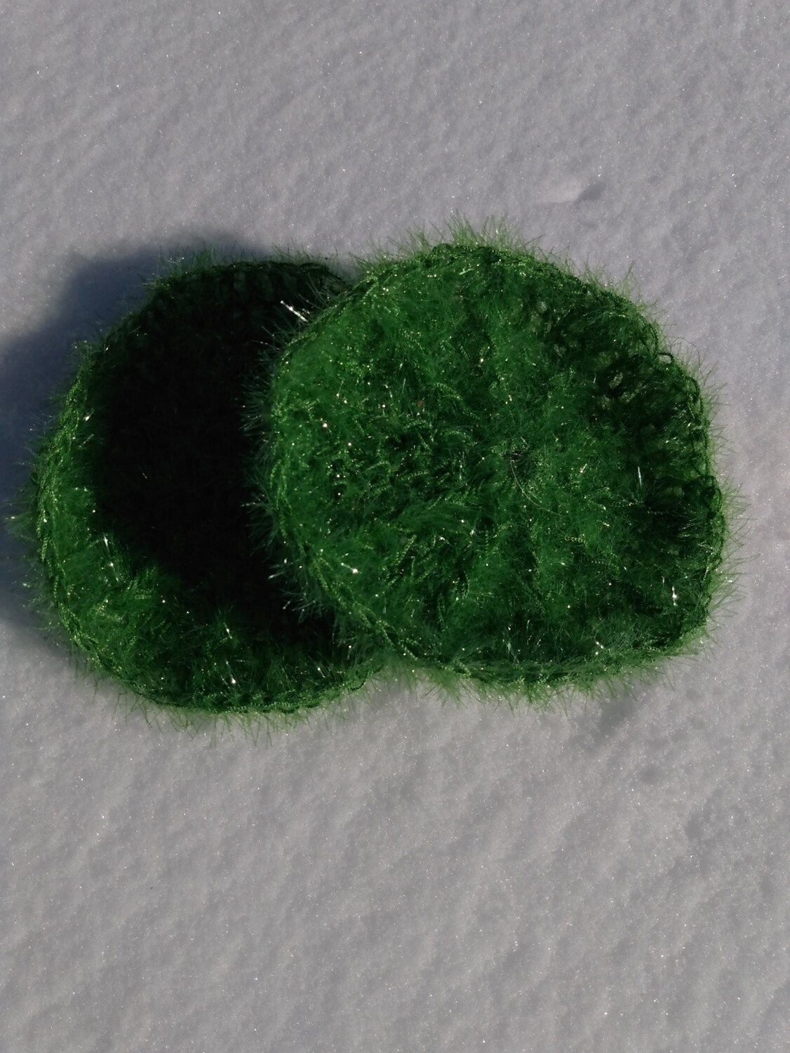 Crocheted Sanddollar Scrubbie Green