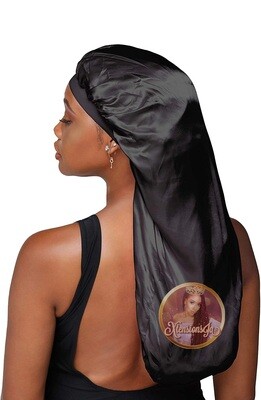 LONG SATIN BONNET by Xtensionsja