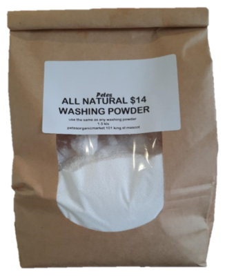 Washing Powder no poisons Coconut based..1. kls.$10