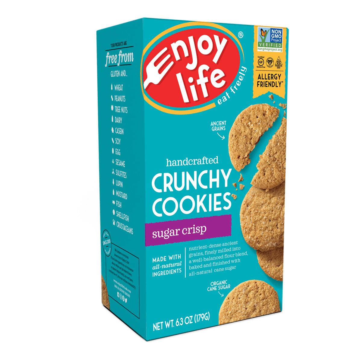 Enjoy Life Crunchy Cookies Sugar Crisp Allergy Friendly Gluten Free