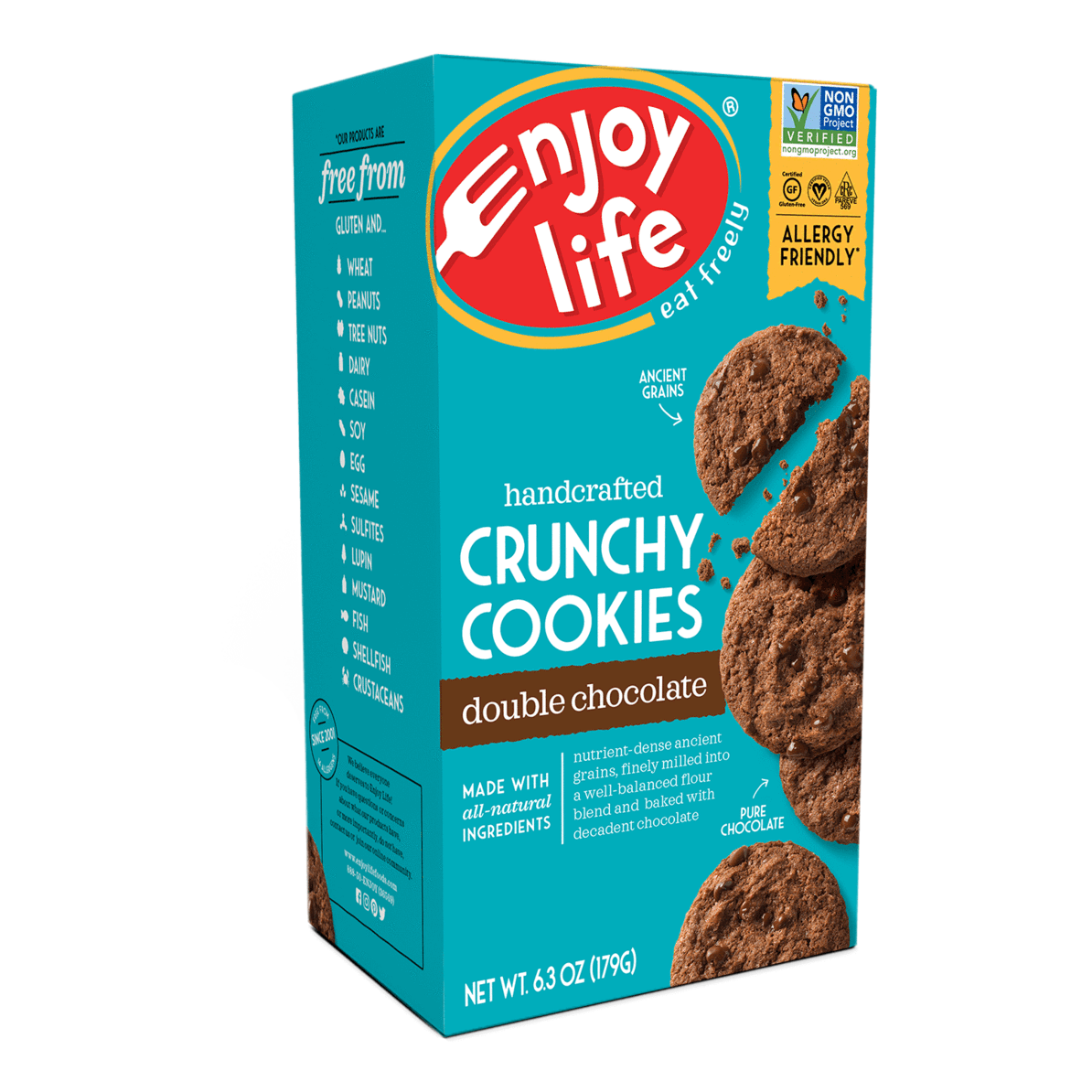 Enjoy Life Crunchy Cookies Double Chocolate Allergy  Friendly Gluten Free