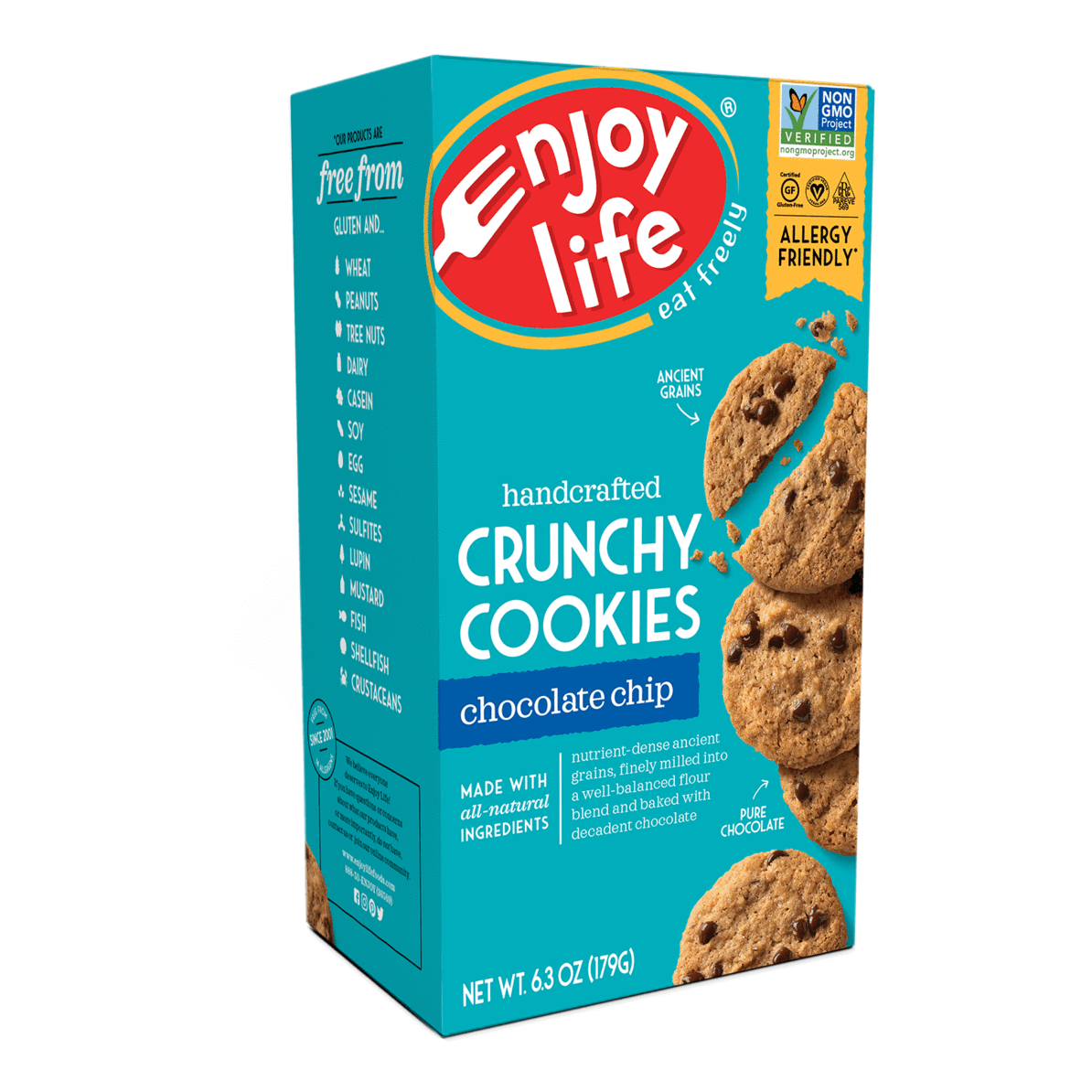 Enjoy Life Crunchy Cookies Chocolate Chip Allergy Friendly Gluten Free