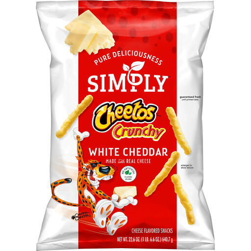 Simply Crunchy Cheetos White Cheddar