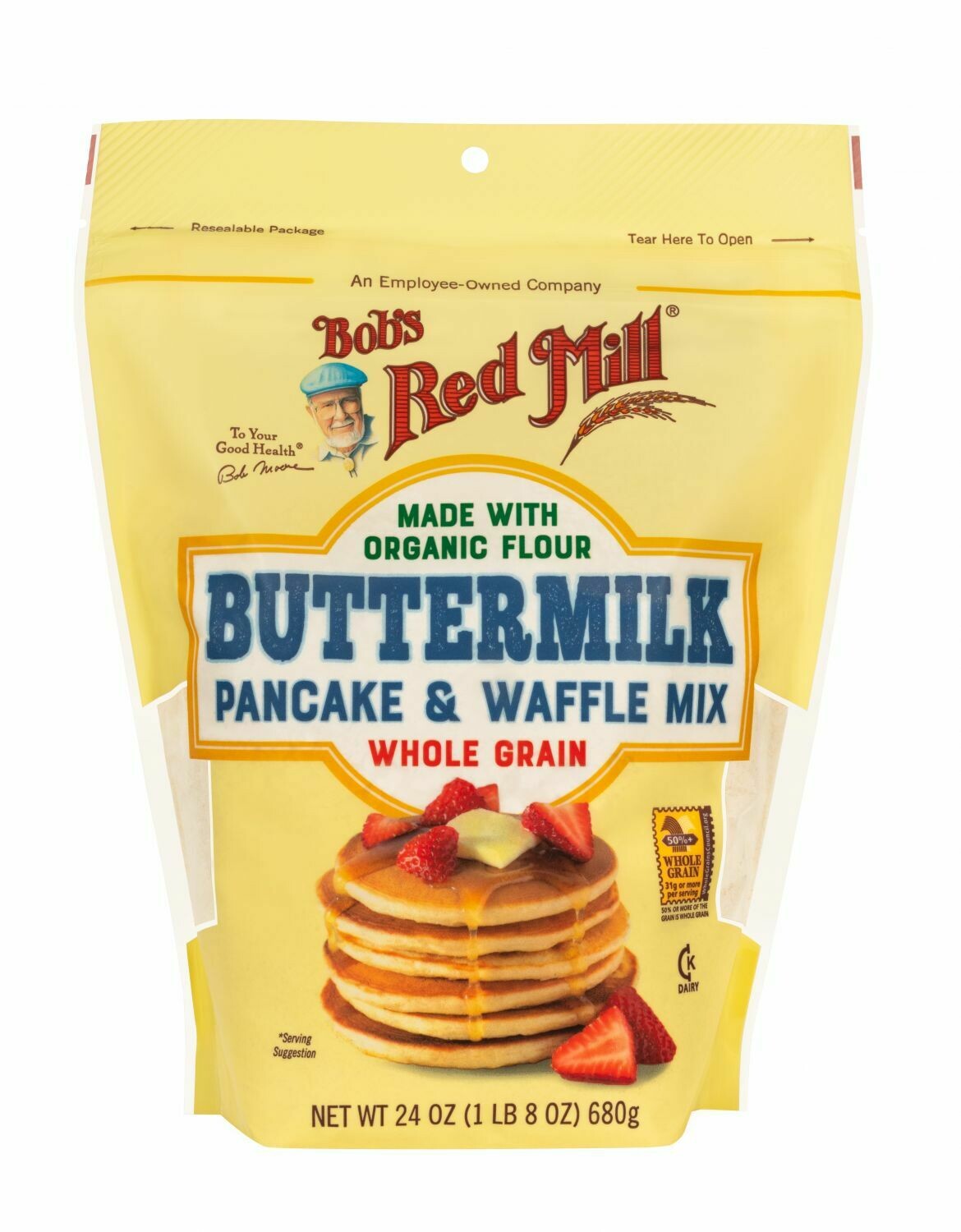 Bob's Red Mill Organic Buttermilk Pancake & Waffle Mix Whole Grain