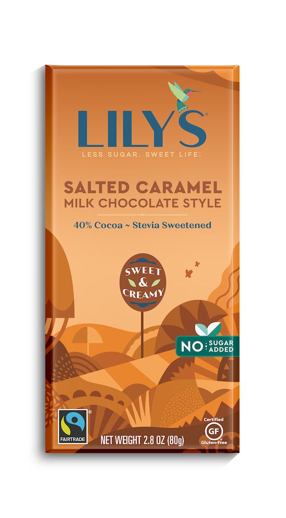 Lily's Salted Caramel Milk Chocolate 40% Cocoa Stevia Sweetened