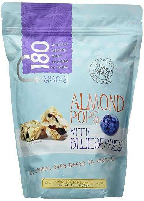 180 Snacks Almond  Pops with Blueberries Gluten Free