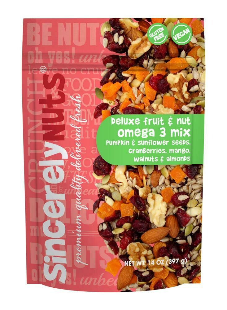 Sincerely Nuts Deluxe Fruit & Nut Omega 3 Mix