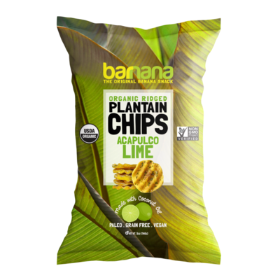 Barnana Organic Ridged Plantain Chips Acapulco Lime