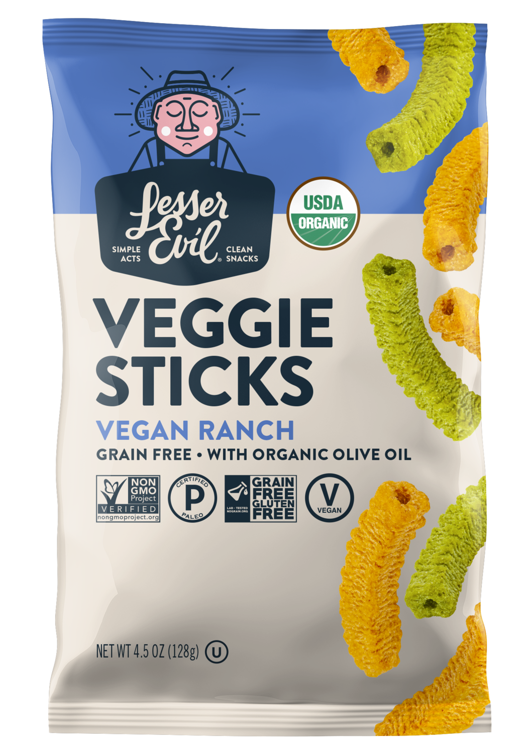 Lesser Evil Veggie Sticks Vegan Ranch