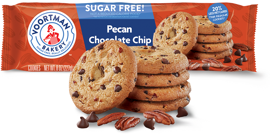 Voortman Bakery Pecan Chocolate Chip Cookies SUGAR FREE