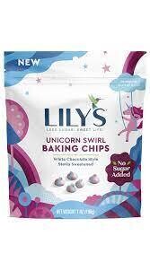 Lily's Chocolate Unicorn Swirl White Chocolate Baking Chips NO SUGAR