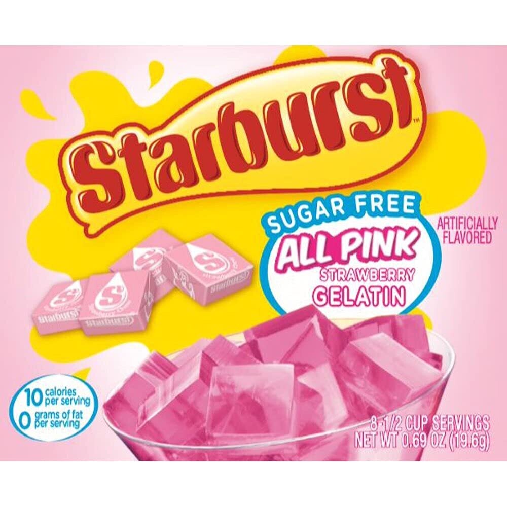Starburst Sugar Free All Pink Strawberry Gelatin